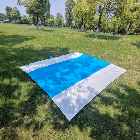 Изготовленный на заказ открытый водонепроницаемый и влагостойкий карманный коврик из полиэстера, пляжный коврик, коврик для кемпинга с сумкой для хранения