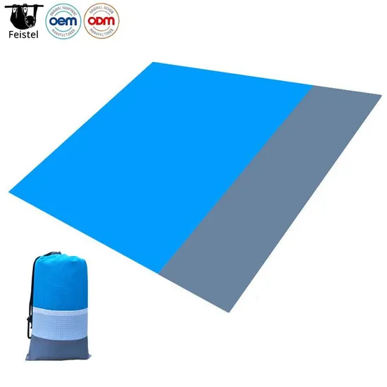 Экологичный складной коврик из RPET, ярко-зеленый, водонепроницаемый, для пляжного лагеря, пикника, спортивного путешествия, пешего туризма, коврик для многократного использования